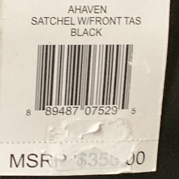 Designer Brian Atwood Leather AHAVEN Tassel Zip Pocket BLACK Tote Hand Bag NWT - Picture 4 of 13